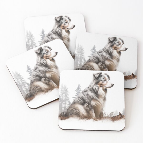 Item preview, Australian Sheep Dog Illustration designed and sold by Roxane Bay.