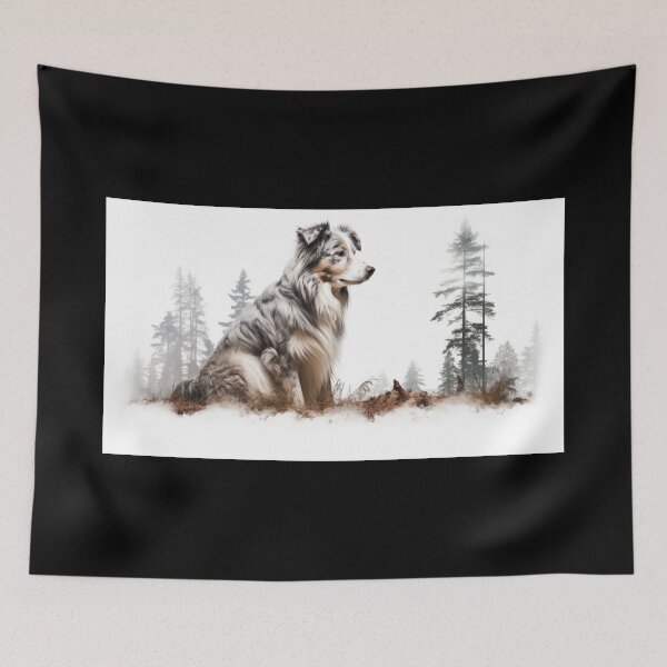 Item preview, Australian Sheep Dog Illustration designed and sold by Roxane Bay.