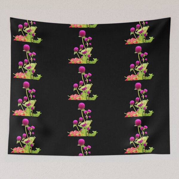 Item preview, Globe Amaranth Flower Botanical Art Print designed and sold by bvdesignart.