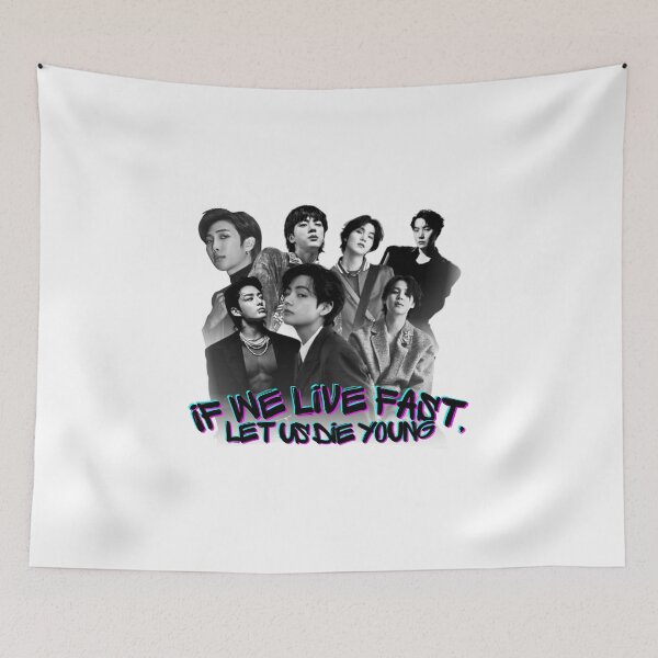 Item preview, If We Live Fast Let Us Die Young · Kpop Band Quote WHITE EDITION designed and sold by risesunsetshine.