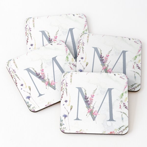 Item preview, Letter M Field Flowers designed and sold by WildAliceArt.
