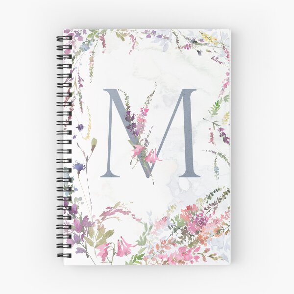 Item preview, Letter M Field Flowers designed and sold by WildAliceArt.