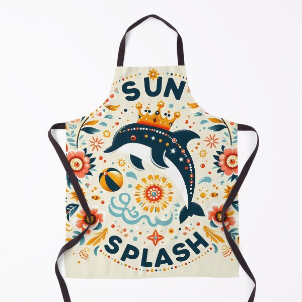 Item preview, Sun Splash Dolphin King - Scandinavian Folk Art by heidiannemorris © designed and sold by FOLK ART FUSION.