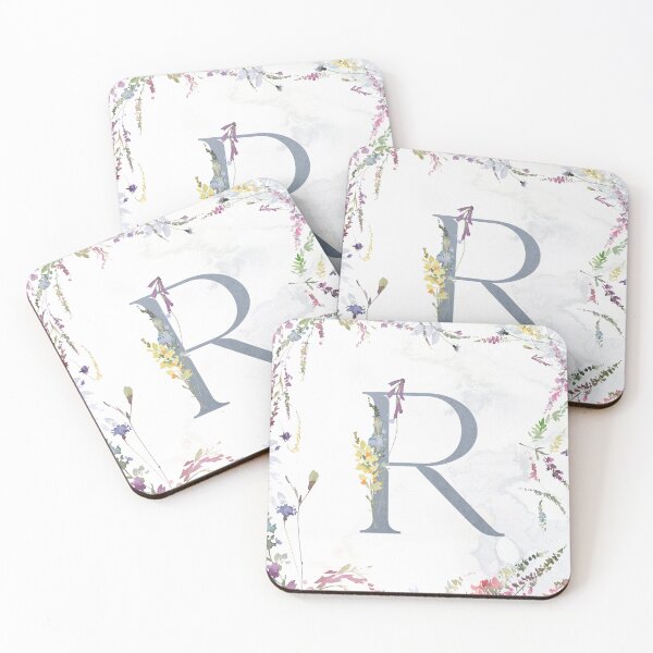Item preview, Letter R Field Flowers designed and sold by WildAliceArt.