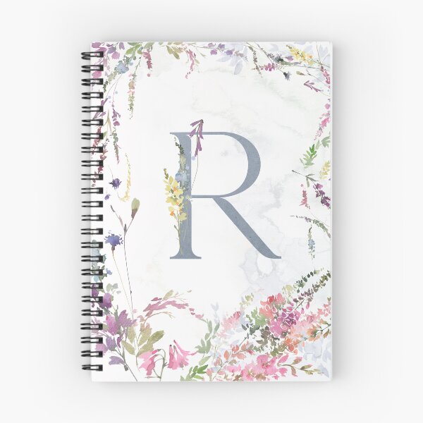 Item preview, Letter R Field Flowers designed and sold by WildAliceArt.