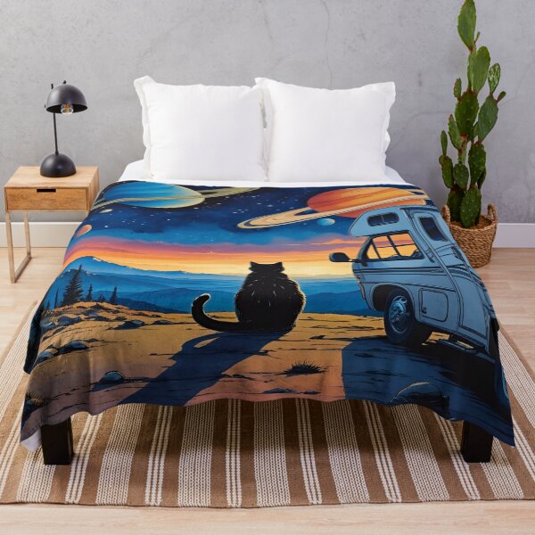 Item preview, Stargazing Cat and his Galactic RV designed and sold by EschatonGarden.