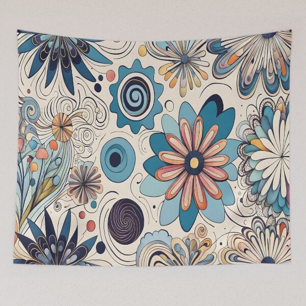 Item preview, Minimalist Abstract Geometric Flowers designed and sold by artedamensagem.