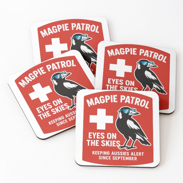 Item preview, Magpie Patrol – Aussie Swooping Season Tee designed and sold by CottonandQuill.