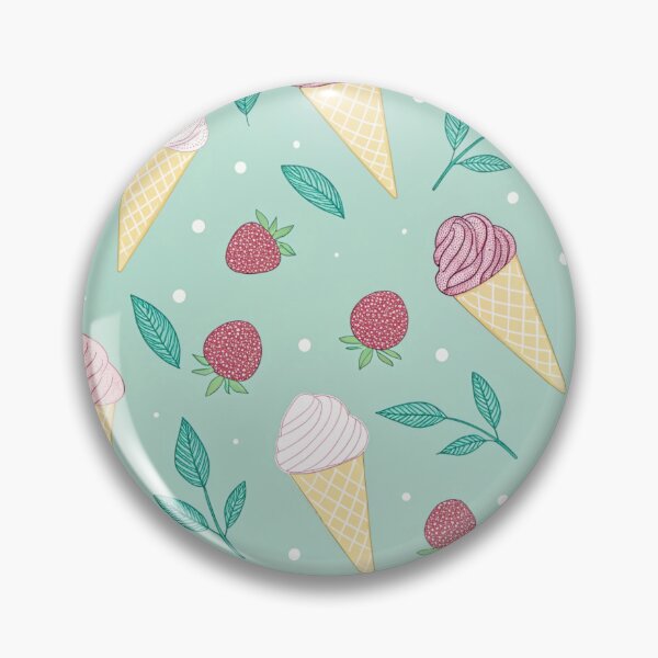 Item preview, Mint Ice Cream Cone and Berries Pattern designed and sold by joycrysstudio.