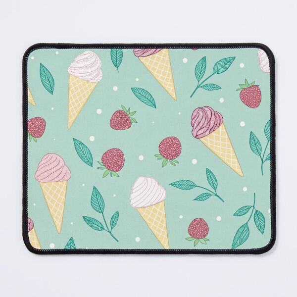 Item preview, Mint Ice Cream Cone and Berries Pattern designed and sold by joycrysstudio.