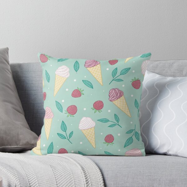 Item preview, Mint Ice Cream Cone and Berries Pattern designed and sold by joycrysstudio.