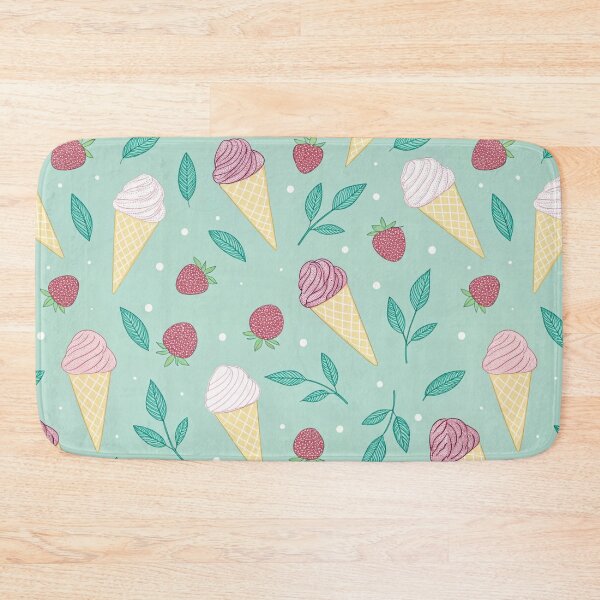 Item preview, Mint Ice Cream Cone and Berries Pattern designed and sold by joycrysstudio.