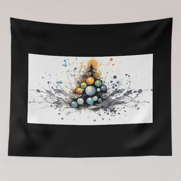 Item preview, Christmas - Holiday Tree Ink Drawing designed and sold by Roxane Bay.