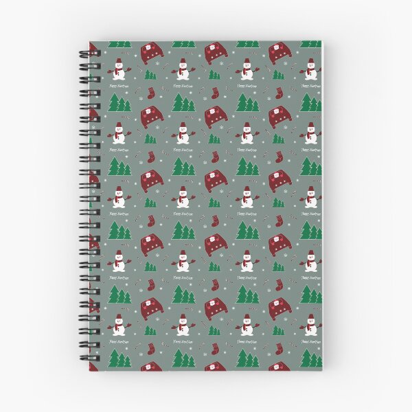 Item preview, Seamless Christmas pattern featuring a car with Santa Claus, Christmas trees, snowmen, snowflakes, and festive stockings filled with gifts	 designed and sold by kitosonito.