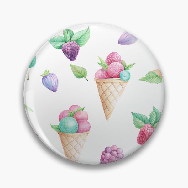 Item preview, Watercolor Ice Cream and Berry Pattern designed and sold by joycrysstudio.