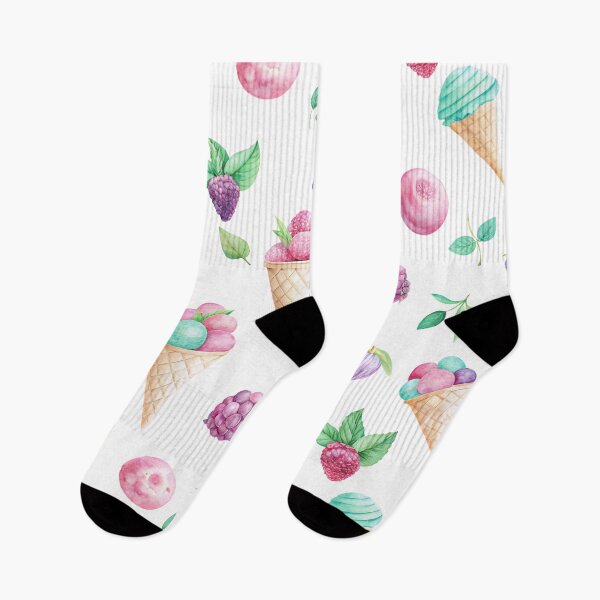 Item preview, Watercolor Ice Cream and Berry Pattern designed and sold by joycrysstudio.