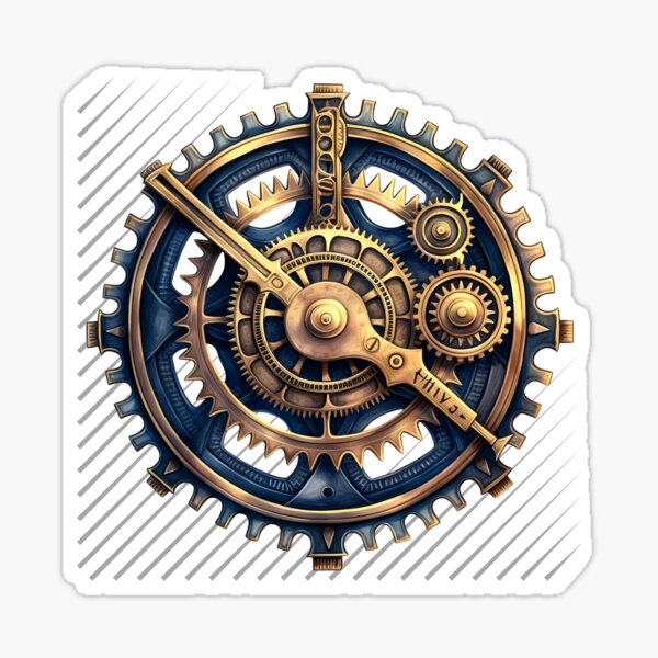 Gear wheel Steampunk style Sticker