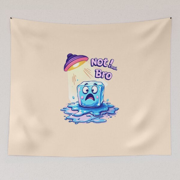 Item preview, Cartoon ice cube with a sad face and a bottle of milk designed and sold by cafegrafis.