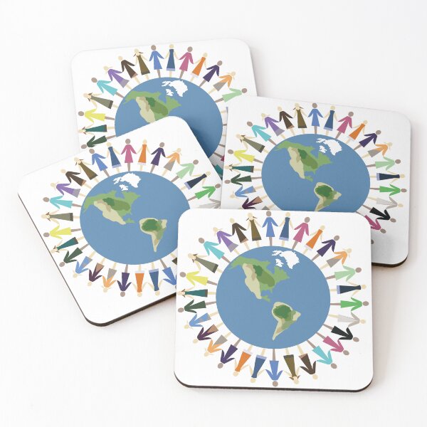 Item preview, People around globe holding hands in unity designed and sold by kitosonito.