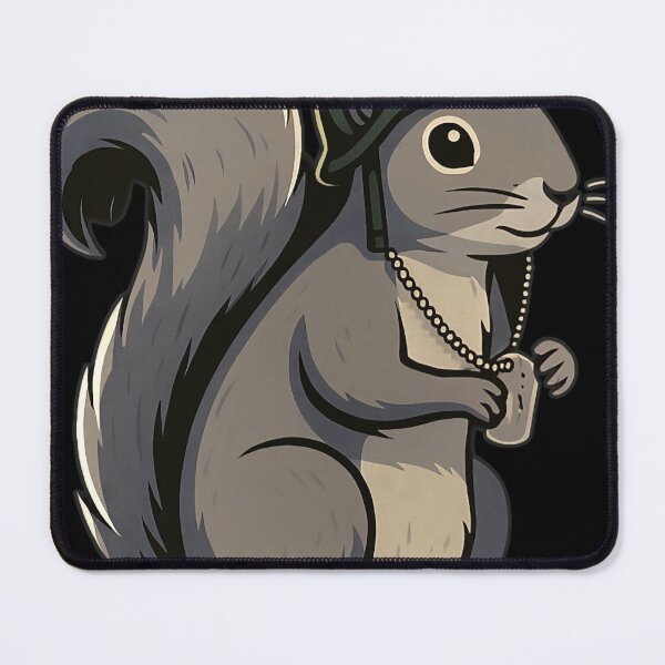 Item preview, Squirty's Honor – Grief & Tribute Squirrel with Dog Tags designed and sold by Kmhbelieve620.