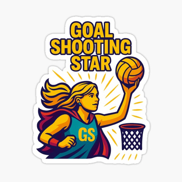 Item preview, Netball Goal Shooting Star designed and sold by Kerry T.