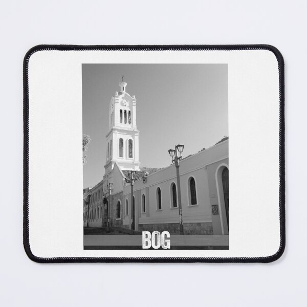 Item preview, Black and White Bogota Usaquen Square and church designed and sold by BogBrand.