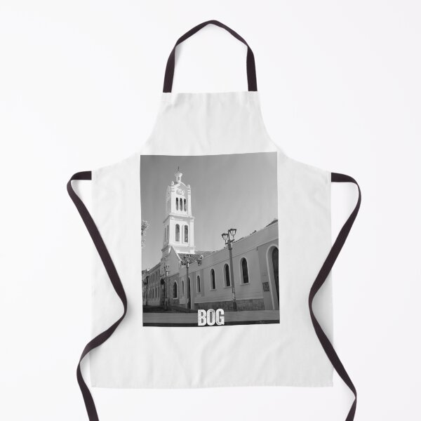 Item preview, Black and White Bogota Usaquen Square and church designed and sold by BogBrand.