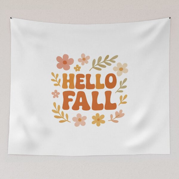 Item preview, Retro Groovy Hello Fall Floral designed and sold by Alex Songs.