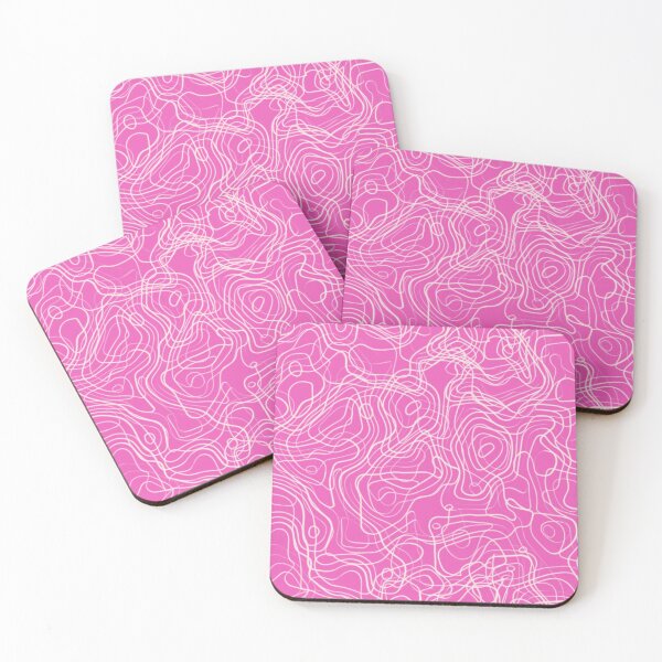 Item preview, Pink Abstract Topo Lines – Fluid Contour Art designed and sold by IndianShopper.