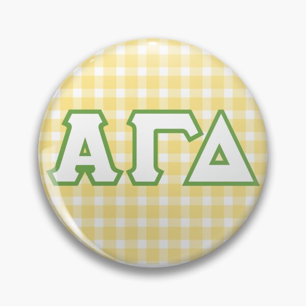 Item preview, Alpha Gam Yellow Checkered with Green designed and sold by KLF Creative.