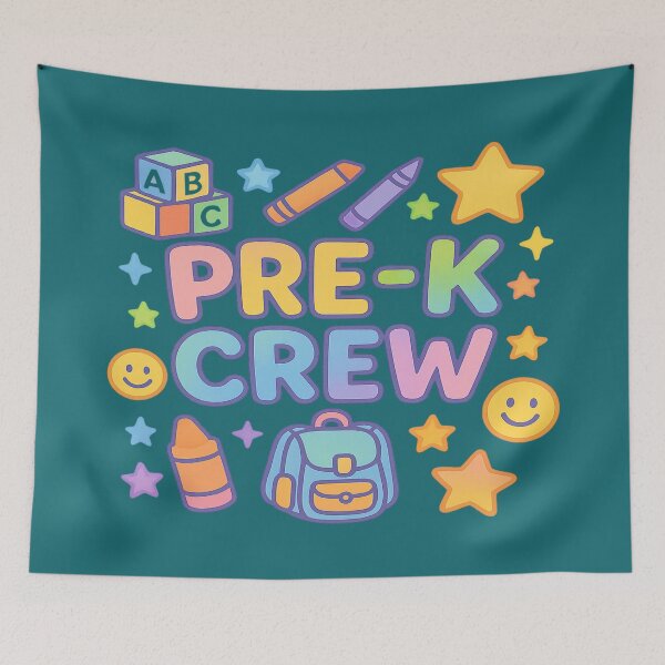 Item preview, Pre-K Crew Rainbow Fun – Back to School Teacher & Student designed and sold by Rajasekar.