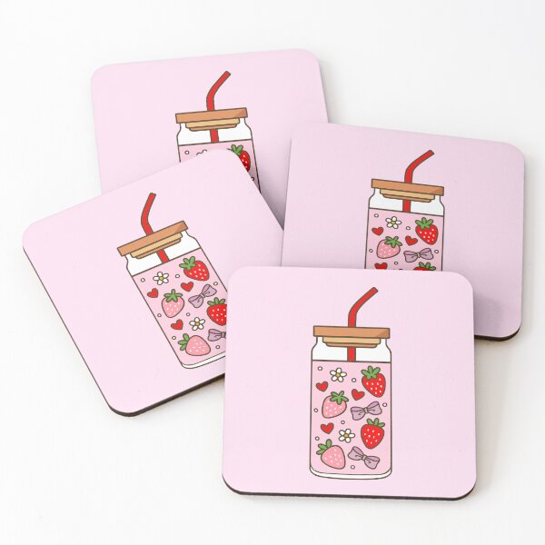 Item preview, Strawberry Drink Girly Pop Kawaii Fruit Juice designed and sold by TinyPanic.