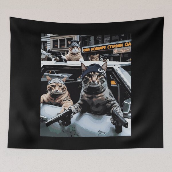 Item preview, Funny Cat Gang, Funny Cat Meme designed and sold by DistrictHype.