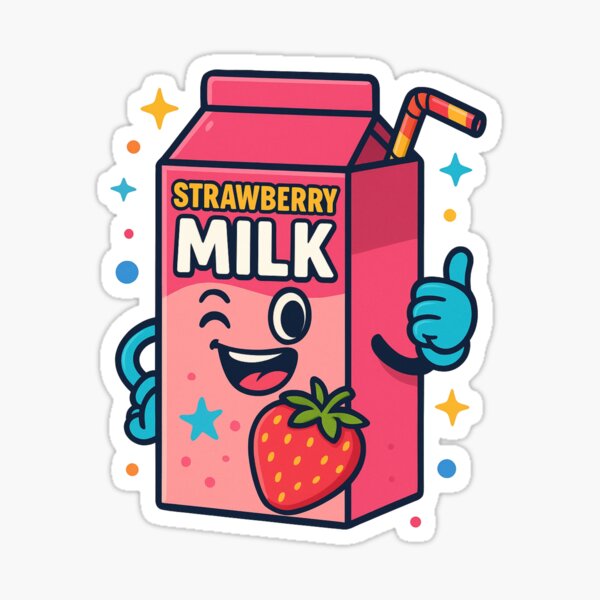 Item preview, Strawberry Milk — Soft Typography Design designed and sold by Khayallab .