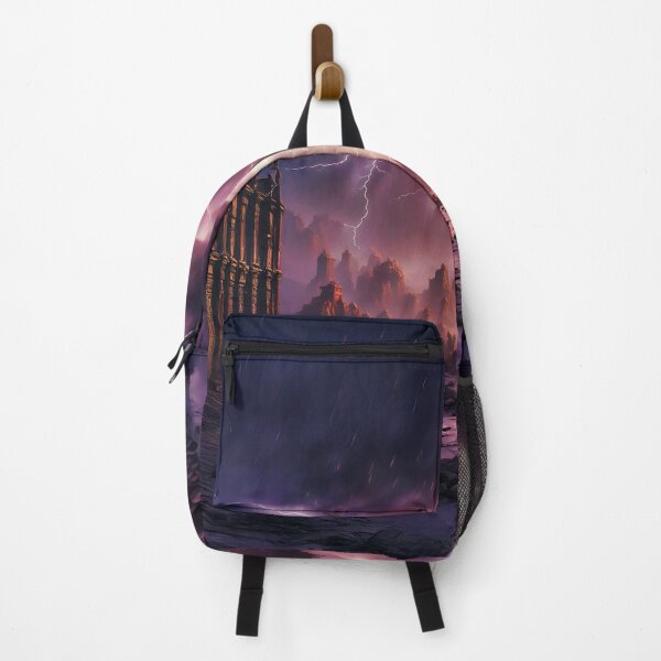 Item preview, Cascade with lightning bolts over an abandoned world designed and sold by Marcu Ioachim.