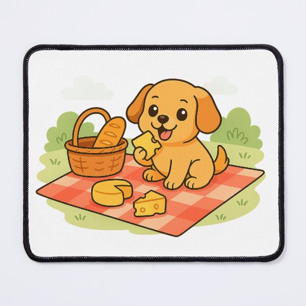 Item preview, Cheesy Picnic Pup designed and sold by Itjung-Room.