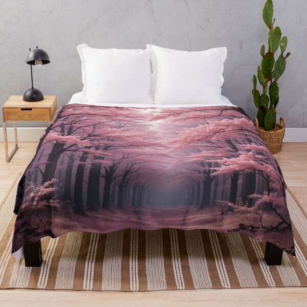 Item preview, Enchanted Cherry Blossom Woods - Floral Fantasy Landscape designed and sold by KhadijaBatool38.