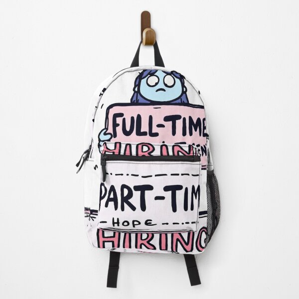 Item preview, Cartoon of a woman holding a sign that says hurting part time hope designed and sold by cafegrafis.