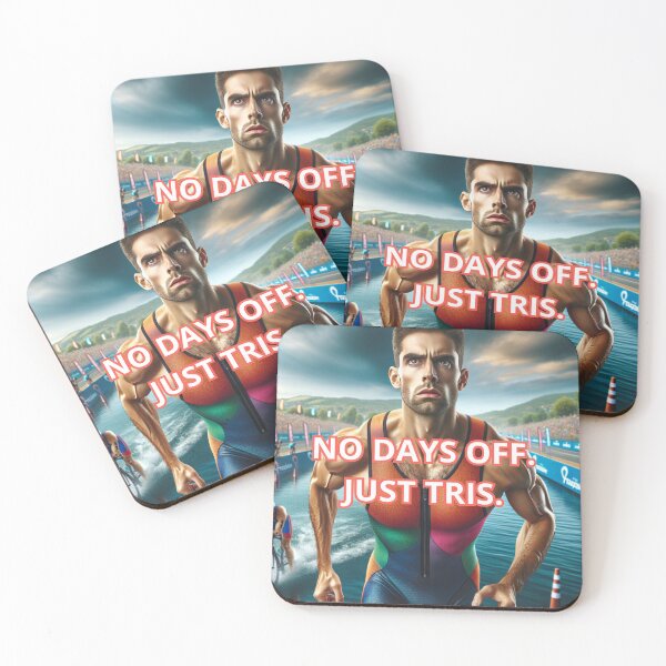 Item preview, No Days Off – Just Tris | Triathlon Motivation Design designed and sold by Triathlongram.