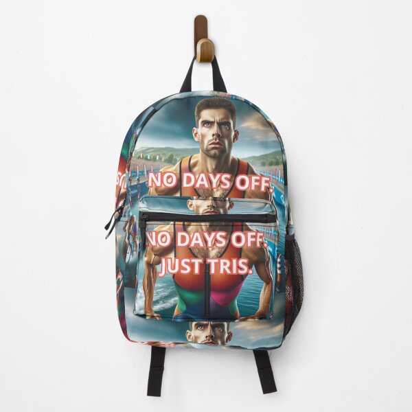 Item preview, No Days Off – Just Tris | Triathlon Motivation Design designed and sold by Triathlongram.