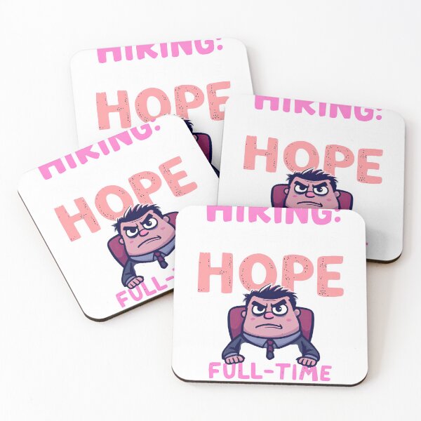 Item preview, There is a cartoon character sitting in a chair with a sign that says hiring part time hope designed and sold by cafegrafis.
