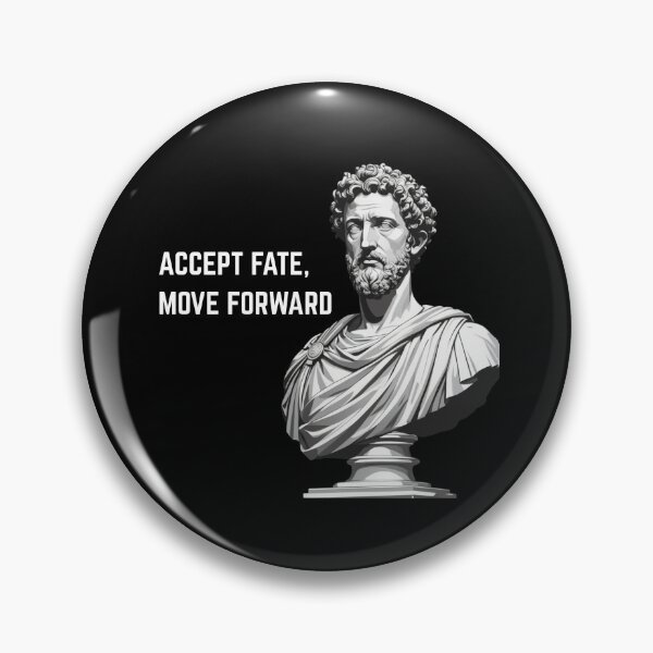 Item preview, Accept Fate, Move Forward - Stoic Philosopher Marcus Aurelius Artwork designed and sold by LexaArtworks.