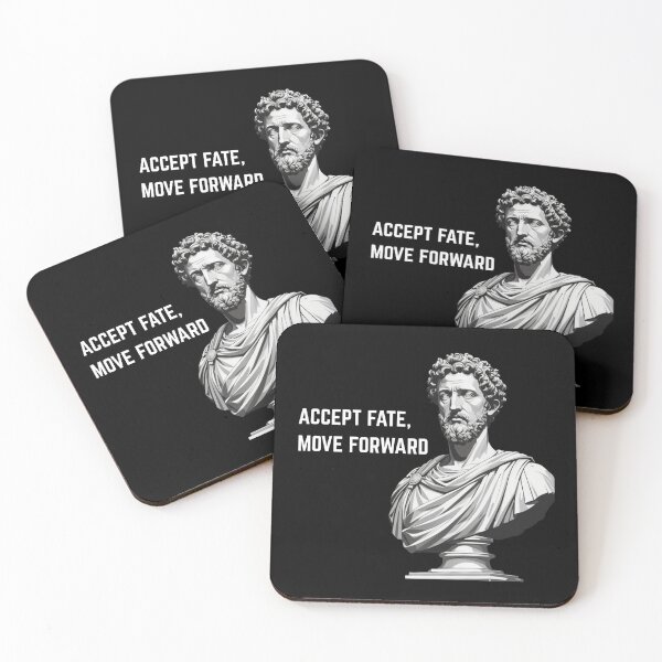 Item preview, Accept Fate, Move Forward - Stoic Philosopher Marcus Aurelius Artwork designed and sold by LexaArtworks.