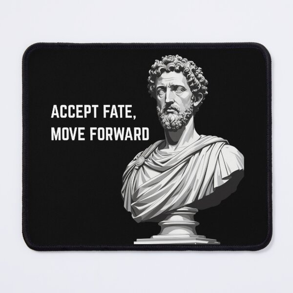 Item preview, Accept Fate, Move Forward - Stoic Philosopher Marcus Aurelius Artwork designed and sold by LexaArtworks.
