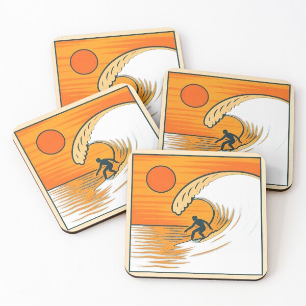 Item preview, Retro 70s Surfing Wave Sunset designed and sold by PufftailStudio.