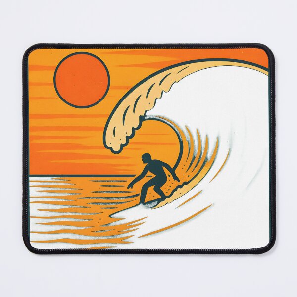 Item preview, Retro 70s Surfing Wave Sunset designed and sold by PufftailStudio.