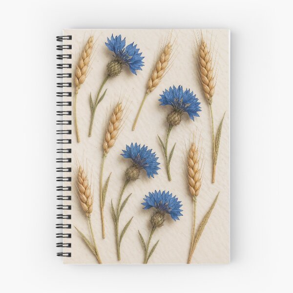Item preview, Cornflowers and Wheat Harmony - wildflowers  designed and sold by patterncrow.