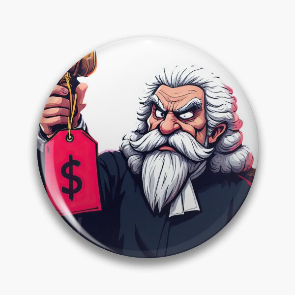 Item preview, Cartoon judge with a gavel and a dollar sign designed and sold by cafegrafis.