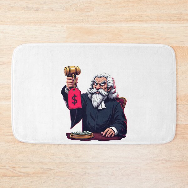 Item preview, Cartoon judge with a gavel and a dollar sign designed and sold by cafegrafis.