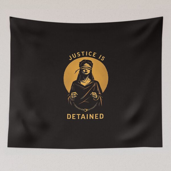 Item preview, Arafed image of a woman with a blindfold and a chain around her neck designed and sold by cafegrafis.